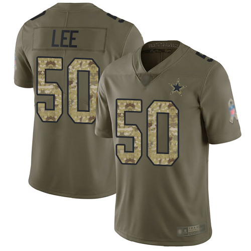 Men Dallas Cowboys Limited Olive Camo Sean Lee #50 2017 Salute to Service NFL Jersey